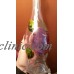 CHARMING RARE HANDPAINTED CLEAR GLASS WINE BOTTLE WITH STOPPER ITALY   123311160629